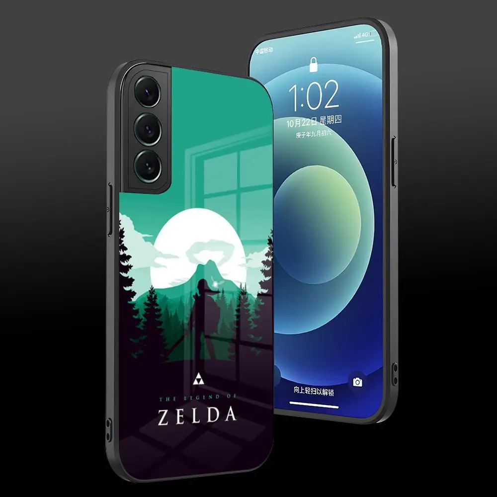 Game The L-LegendS Of Zeldas Phone Case Glass Shell For Samsung S23 S21 S22 S30 S20 S9 S10E Note 20 10 Ultra Pro Plus Coque