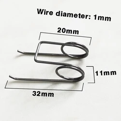 10PCS Double Torsion spring 1.0MM wire Diameter 11mm outside D strong torsional spring