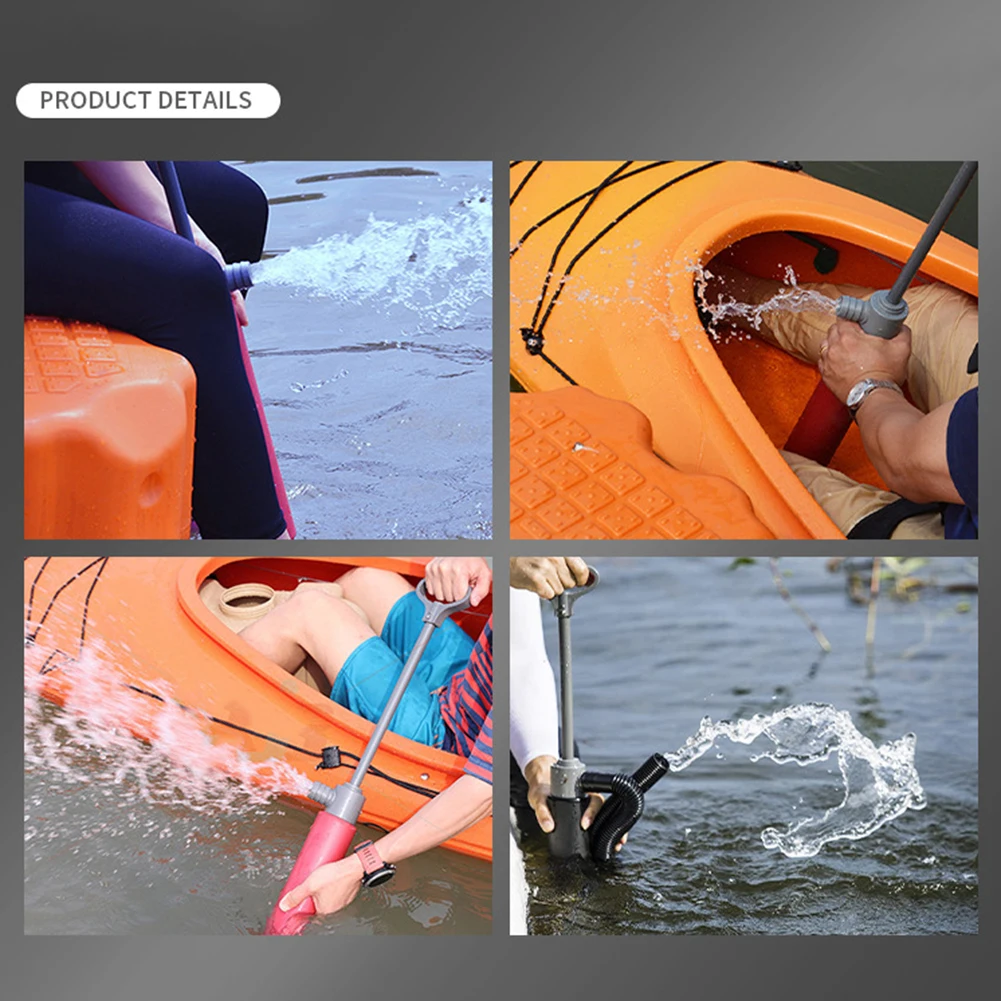 Features for kayak Drainage Pump Diameter Floating Bilge Pump Hose Manual Water Pump One Way Valve Drainage Pump Diameter Easier
