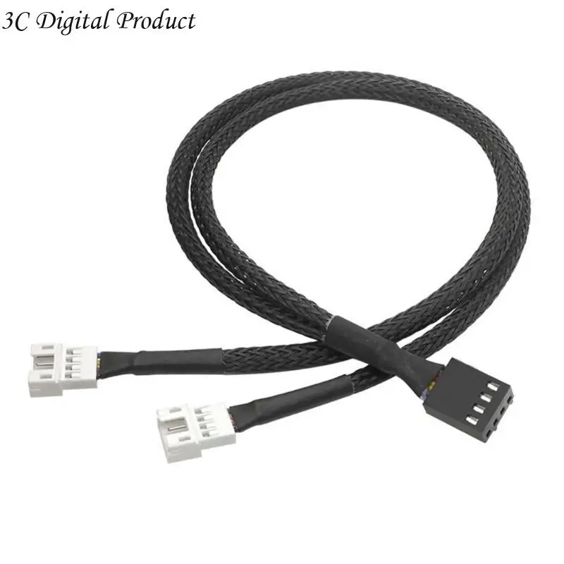 4PIN Black Black Board Fan Cable y Splitter Pwm Cable Line Computer PC вентилятор Q84A