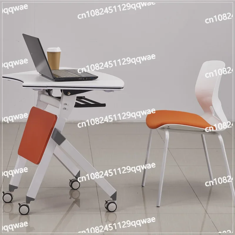 Folding Circular Table Combination, Mobile Splicing, elliptical Conference Table, Long Table, Chair