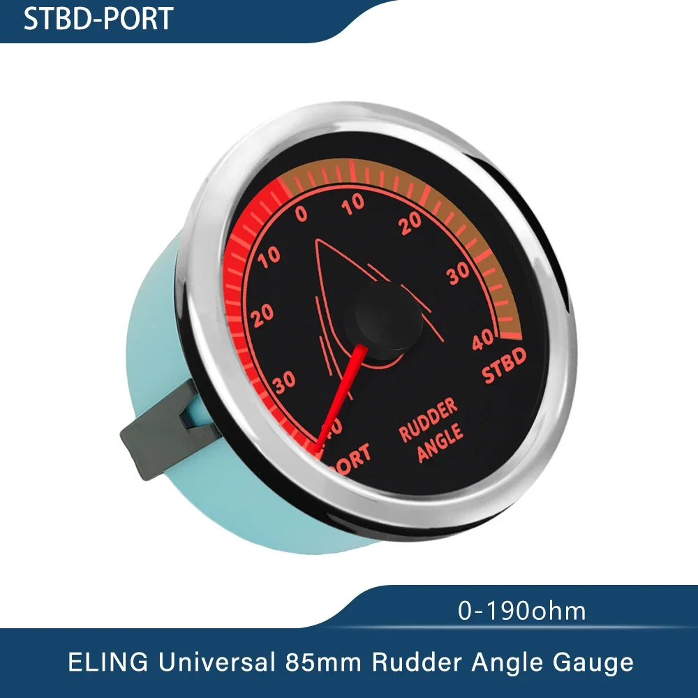 

Новый 52 мм 85 мм универсальный индикатор угла руля для лодки и яхты 0-190 Ом с красной подсветкой 9-32 В для корабельной яхты