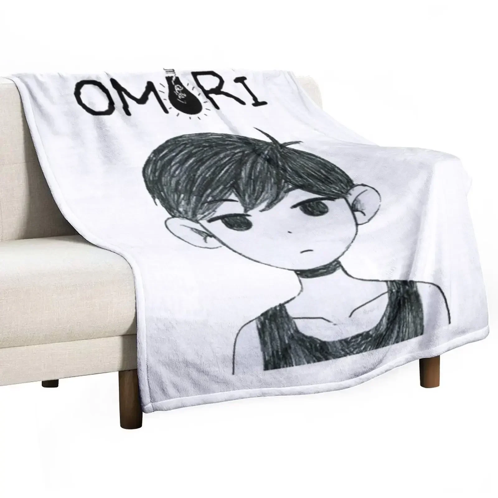 

omori merch Throw Blanket Furry Stuffeds Comforter Blankets