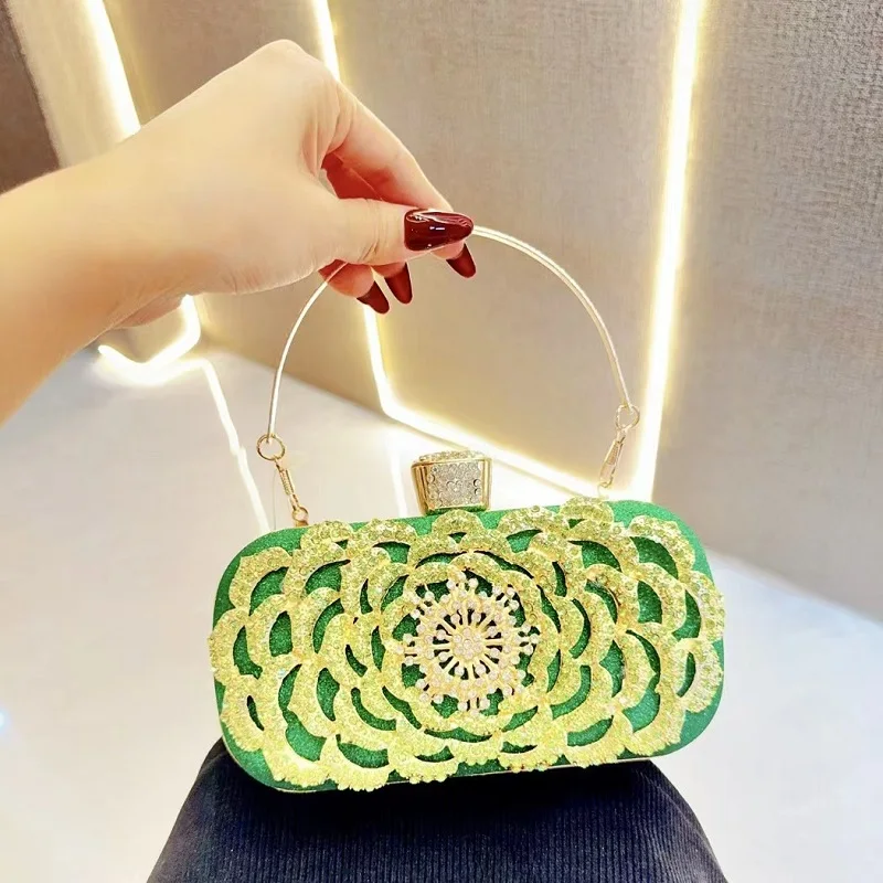 New Women\'s Dinner Clutch Bag Diamond Set Bag Line Up Banquet Bag Women\'s Hand Crossbody Bag