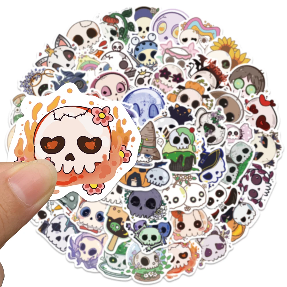 60pcs Halloween Skull Sticker - Sticker Luggage Decorative 评论和价格