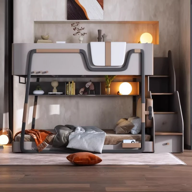 Upper and lower bunk beds Parent-child beds Small apartment high and low beds