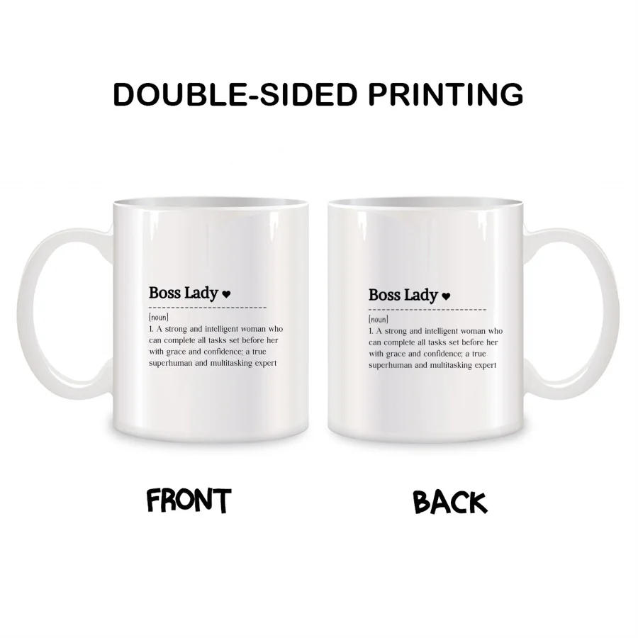 Boss Lady Mugs For Like A Boss Birthday Gifts Novelty Coffee Ceramic Tea Cups White 11 oz