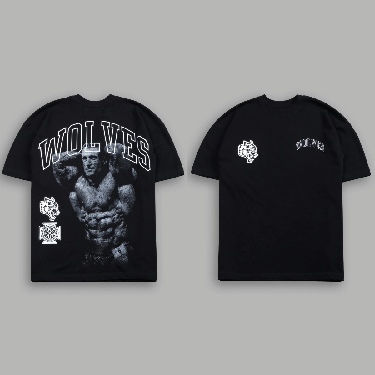 DSVD Heritage Von Wolf Head Trendy Sports Fitness Brand T-Shirt Baumwolle Grafik-T-Shirt Herren Damen Sommer Streetwear – Detail 7