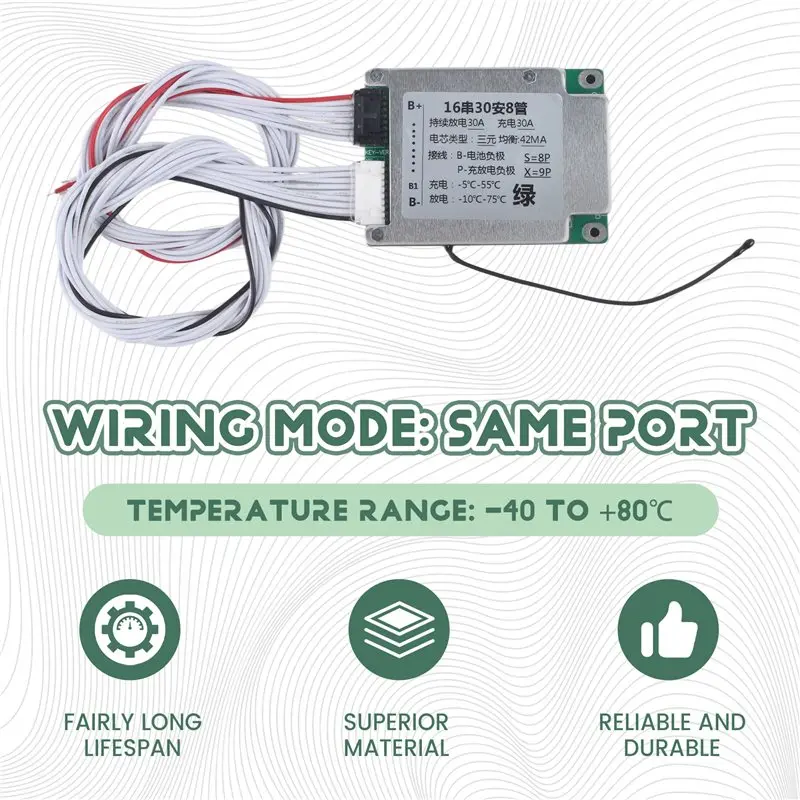 B27B Balancer Version BMS Battery Charge Board Equalizer 16S 30A 20A 60V 52V NTC Temperature Protection For Escooter 30A view 2