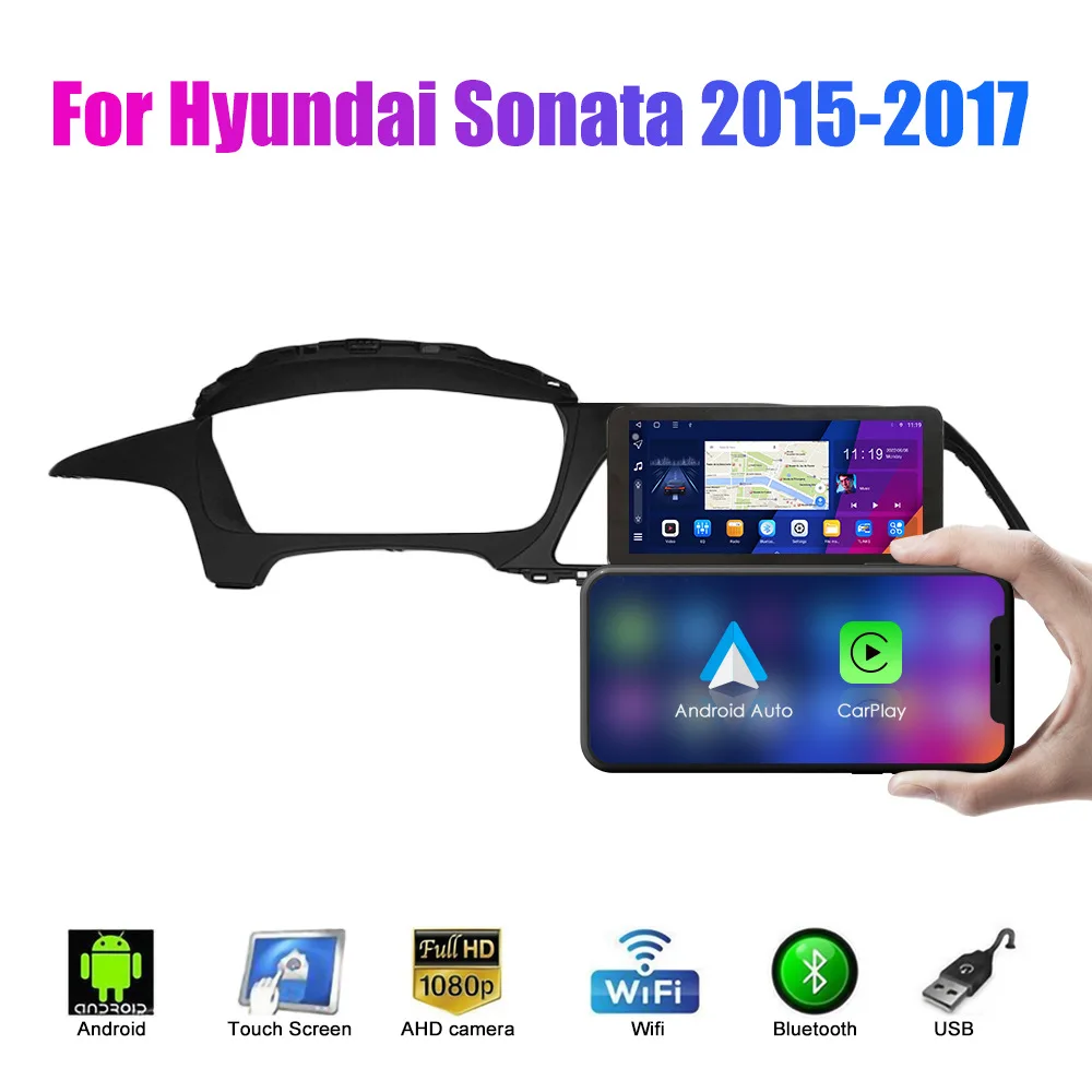 Sonata 9th Generation (2015–2017) Android Navigation System With GPS And Rearview Camera