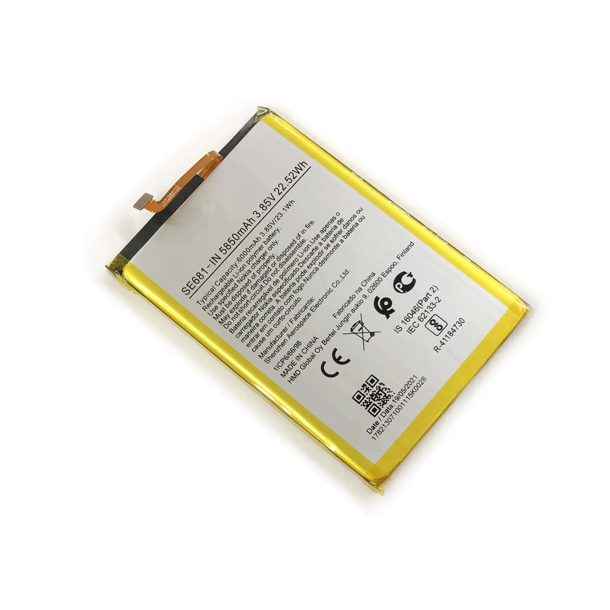 LPN387450 CN110 Phone Battery SE681 For Nokia X10 X20 Battery N910 XR20 X20 C30 Batteries polymer part