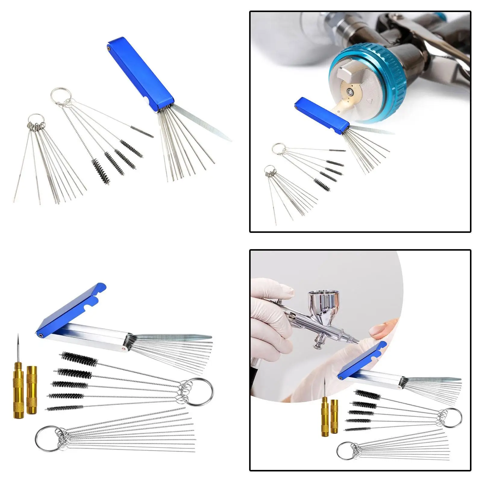 Carburettor Cleaner Brush Set Remover Multifunctional Equipment 10 Cleaning Pins Supplies for Moped Motorcycles Welder Carb