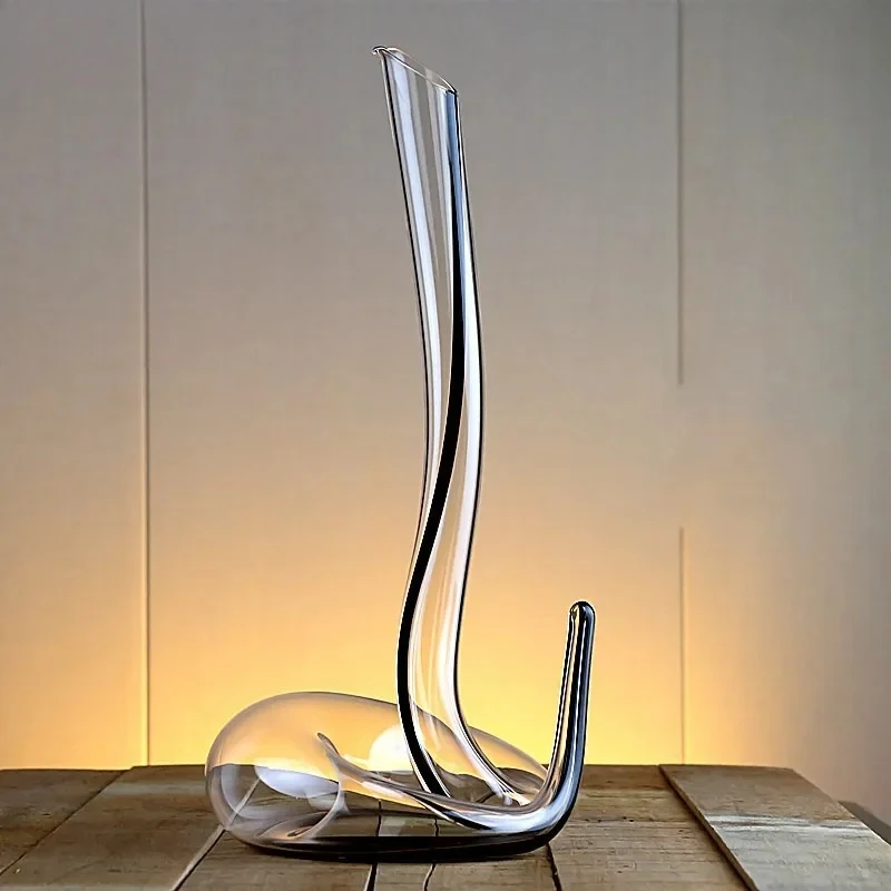 

Handmade Creative Snake-shaped Decanter Transparent Glass Red Wine Glass Set Household Wine Dispenser 1800ml Decanter Wine Set