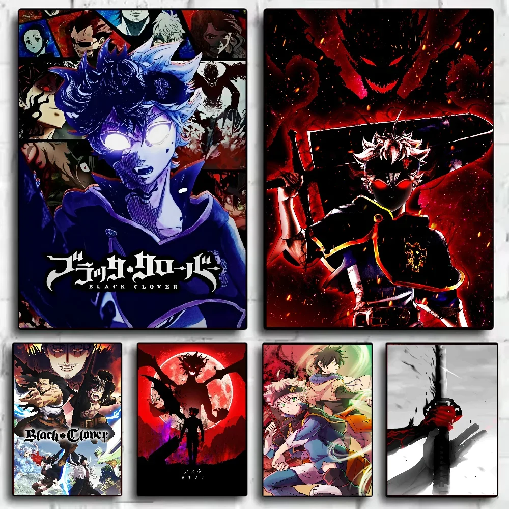 ملصق جمالي قماش الملصقات والمطبوعات جدار أنيمي الأسود البرسيم سقوط صورة فنية لغرفة المعيشة فن الديكور #2