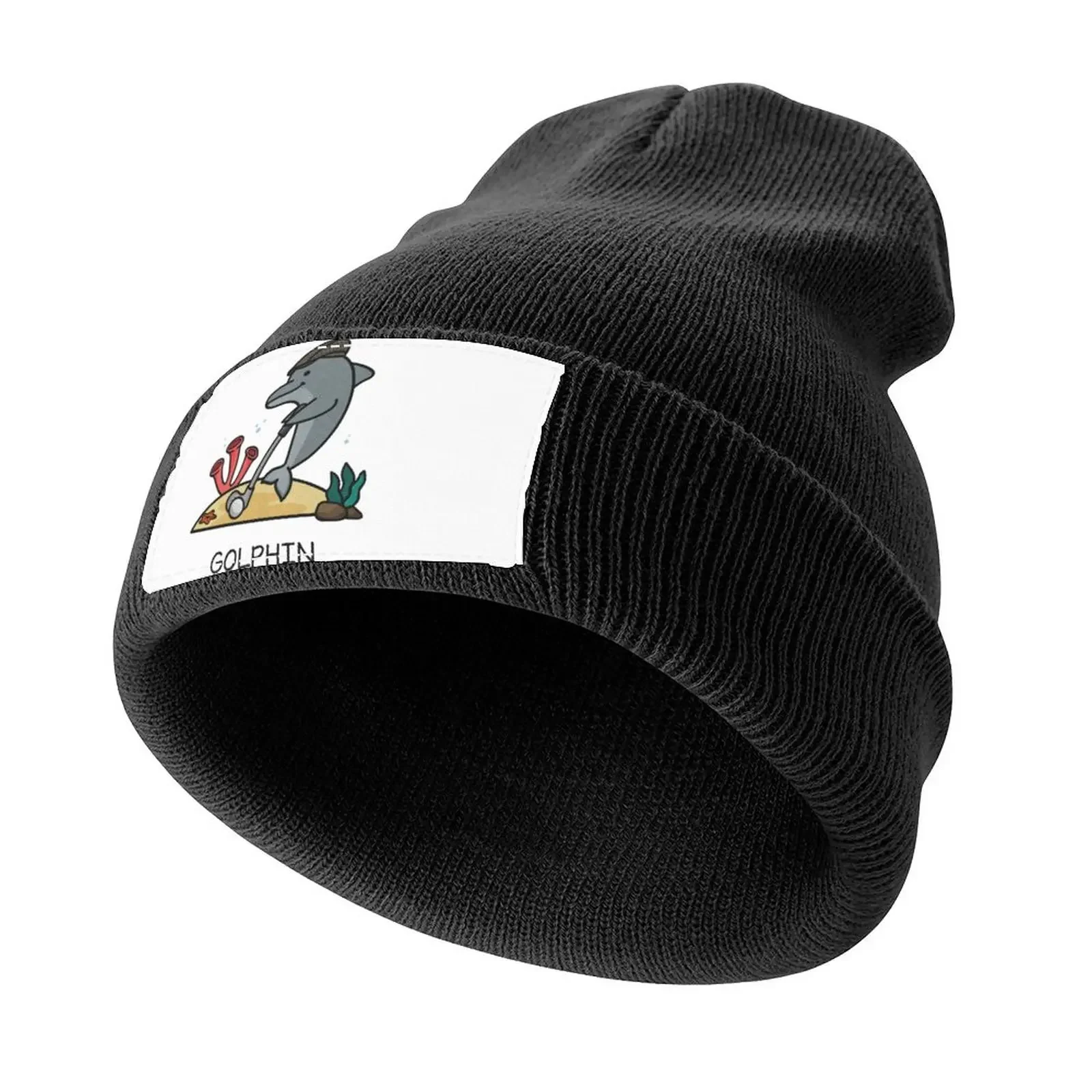 

Cool Golphin Knitted Cap Golf Wear Golf Cap Trucker Hats For Men Women's