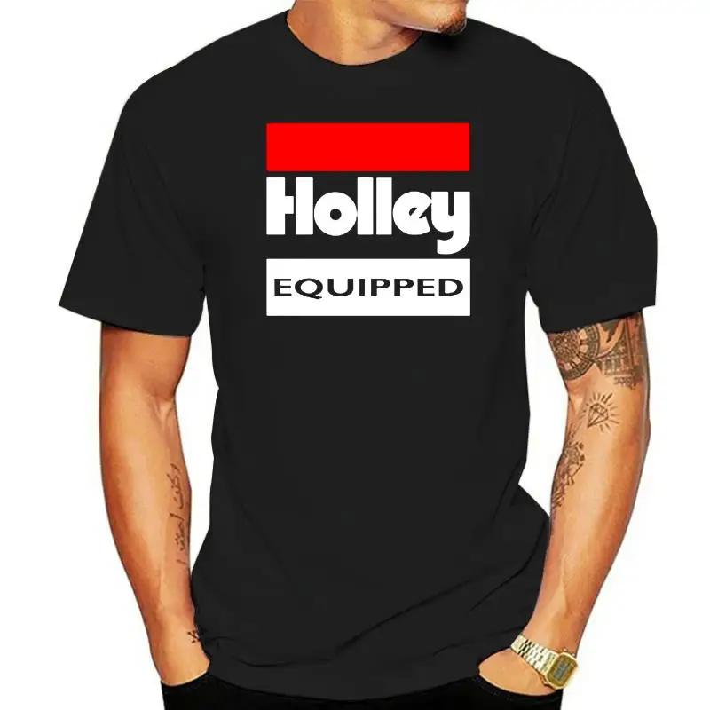 New Holley Equipped Performace Racer Logo Men Black T Shirt Size S To 3xl Newest 2020 Men T-shirt Fashion