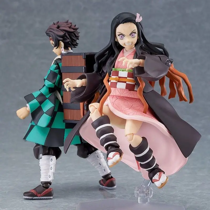 Figma Anime Figure Demon Slayer: Kimetsu No Yaiba Tanjiro Kamado 498 Nezuko Kamado 508 Car And Desktop Decoration Toy Gift view 2