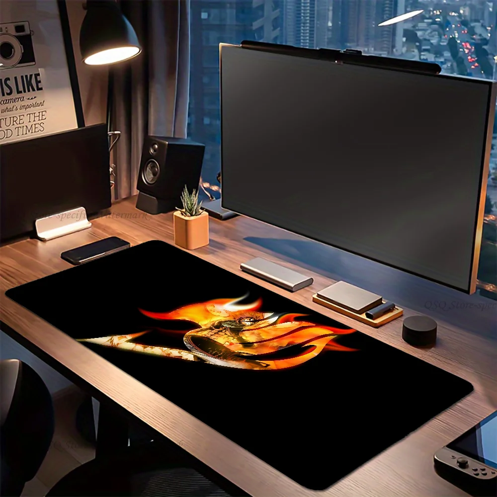 لوحة ماوس للألعاب كبيرة القفل ، ذيل أنيمي F-Fairy ، لوحة ماوس شعار ، لوحة مفاتيح الكمبيوتر حصيرة طاولة مكتب