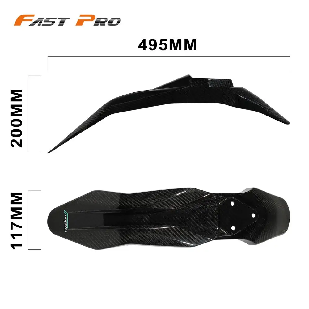 Funparts Front Fender Mudguard Mud Guard Carbon Fiber Motorcycle Accessories For Talaria Sting MX3 MX4 Electric Vehicle E Bike