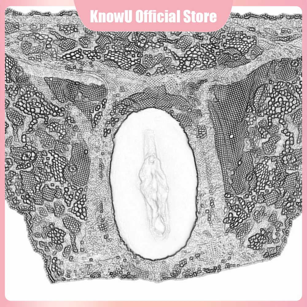 KnowU Lace False Pussy Pants Fake Vagina Pad Cosplay Silicone Crossdressing Fake Vulva Four Styles for Transgender Crossdresser