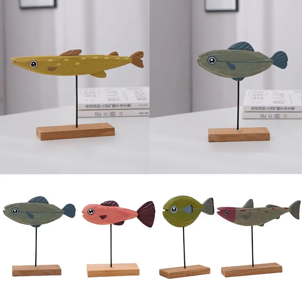 Exquisite Wooden Fish Statue C - Desk Setup Wood のレビューと価格
