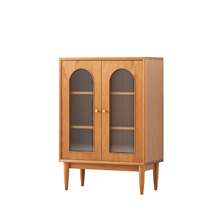 

Nordic solid wood dining side cabinet modern simple living room study storage locker small apartment household living room