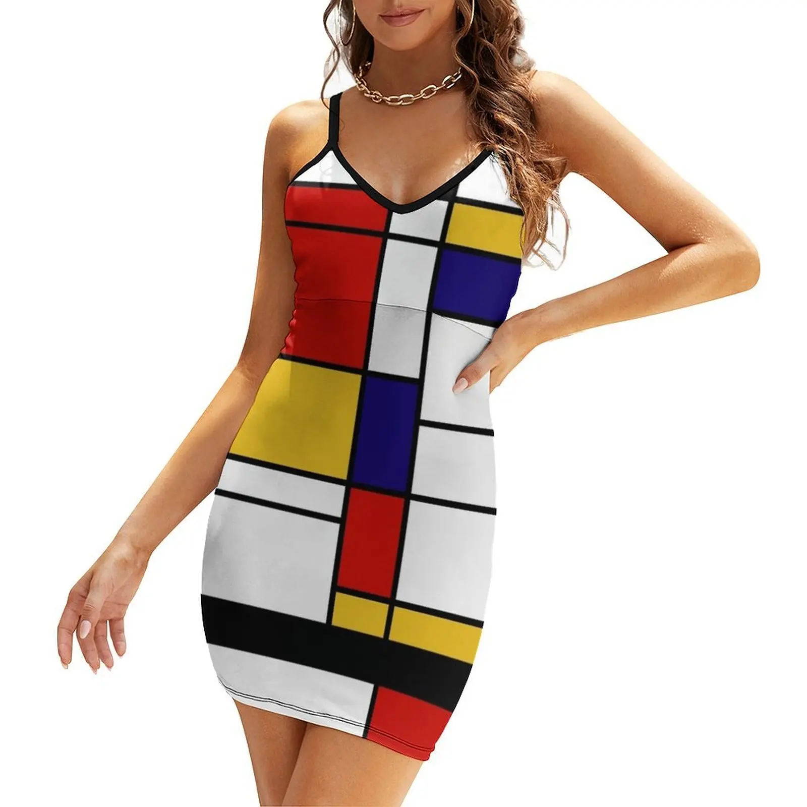 

De Stijl #2 (Mondrian Inspired) Sling Dress woman dress Dress woman sexy short dresses daring summer women 2025