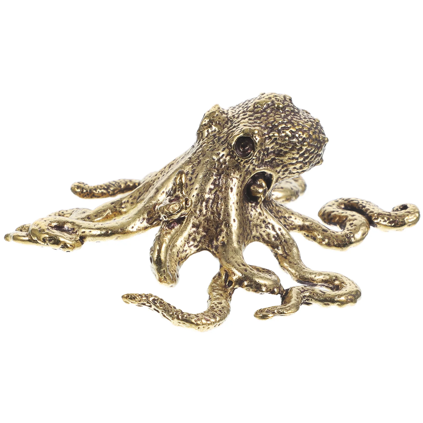 Sculpture Ornaments Desktop Accessories Sea Animal Curtains Brass Octopus Craft Decor