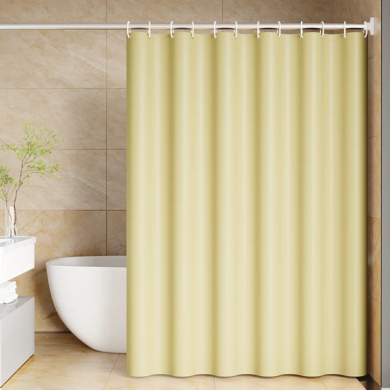 

VIKAMA Modern Solid Color Shower Curtain, Waterproof and Mold-Resistant Hanger, Shower Curtain for Bathroom Decoration