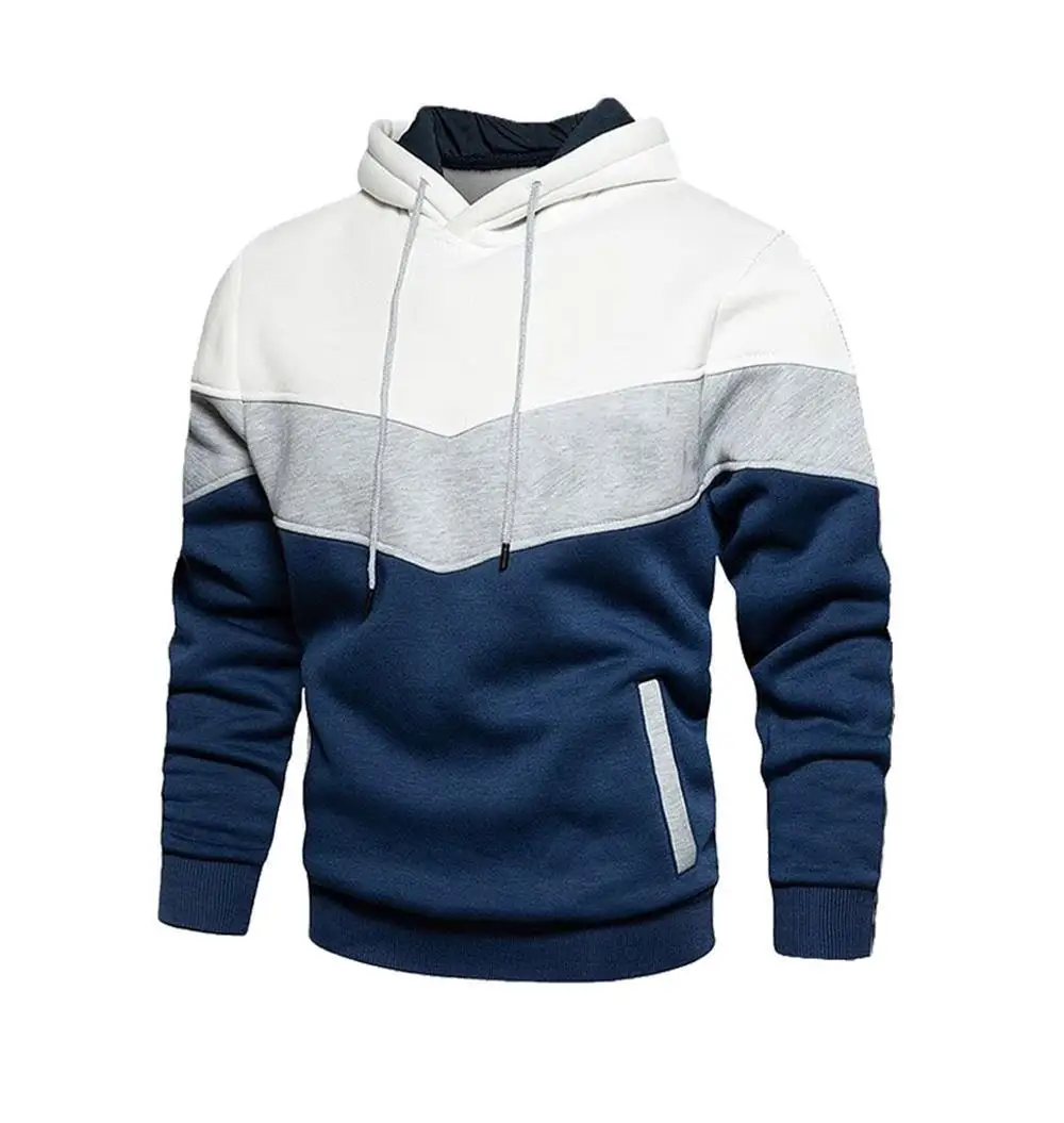 

New Autumn And Winter Men's Fashionable Color Matching Sweater Men's Color Matching Hoodie Sweatershirt Men Top