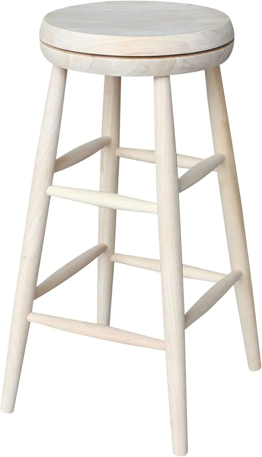 

International Concepts Swivel Stool Barstool, 30 H, Unfinished