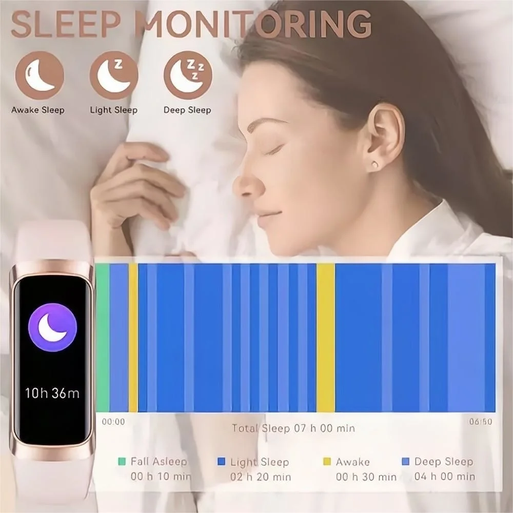 Xiaomi-Bracelet connecté ATA JIA pour femmes, montre de sport, moniteur d'activité physique, de fréquence cardiaque, d'oxygène dans le sang et de sommeil, mode multi-sport