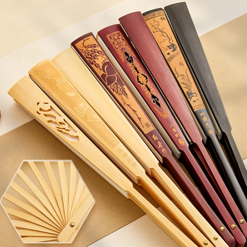 Ancient Style Folding Fan Xuan Paper Fan Blank Calligraphy Painting Fan Sprinkled Gold Fan Surface