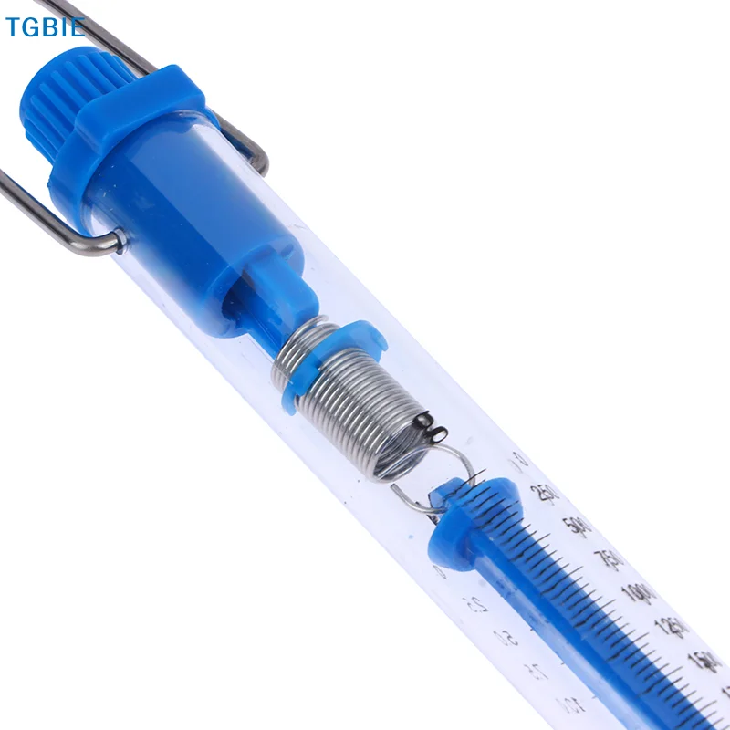 [TL]【TL】Practical Newtons Spring Scale Tubular Dynamometer Plastic Transparent Body Easy Hanging For Classroom