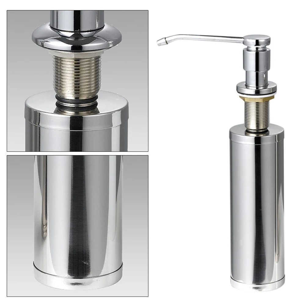 

Stainless Steel Soap Dispenser Kitchen Bathroom Sink Pump Bottle Home Cleaning Liquid Hand Shampoo Holder Anti Rust
