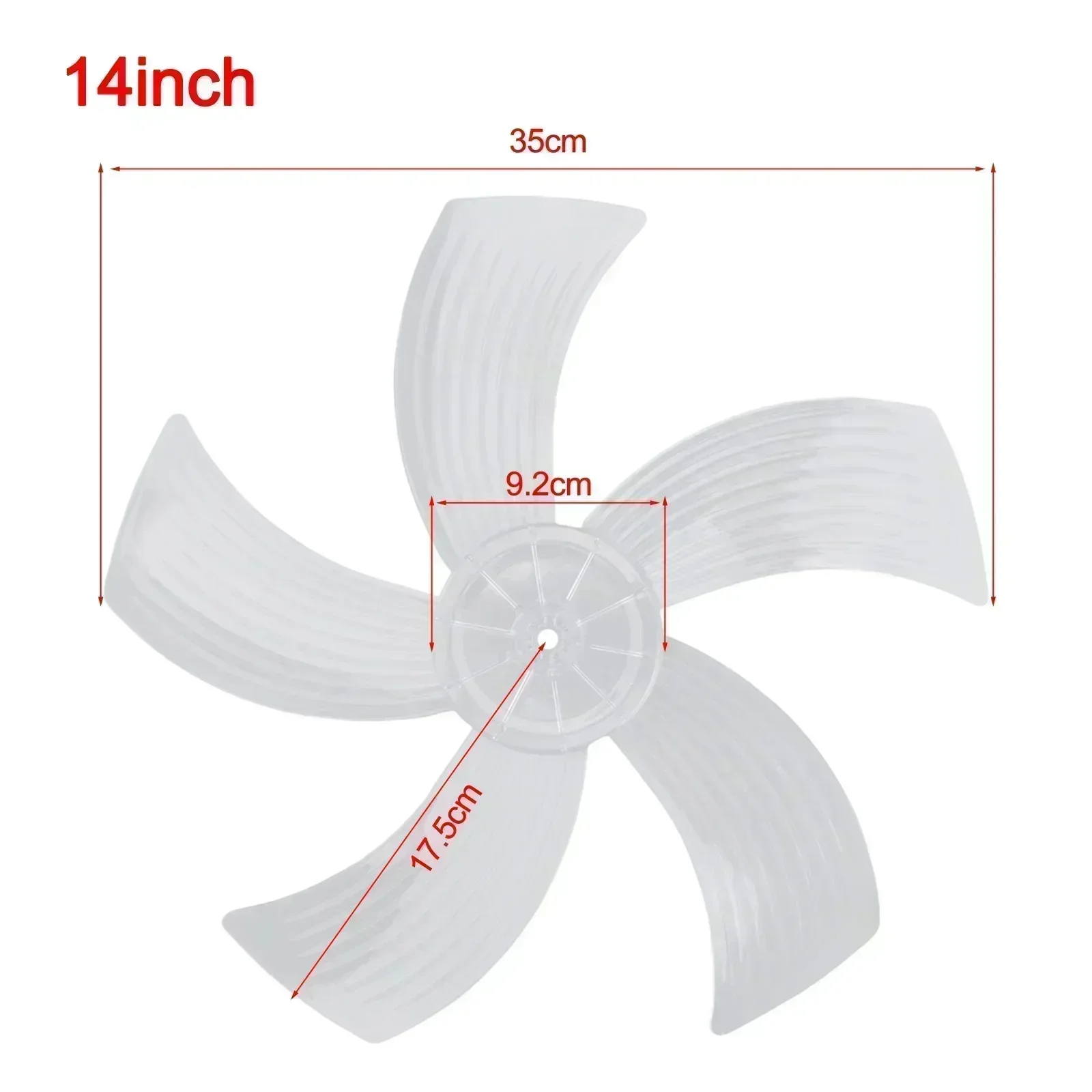 Fan Blade With Nut Cover 14 Inch Fan Blade Home Use Household Desk Fan Accessories High Temperature Resistance