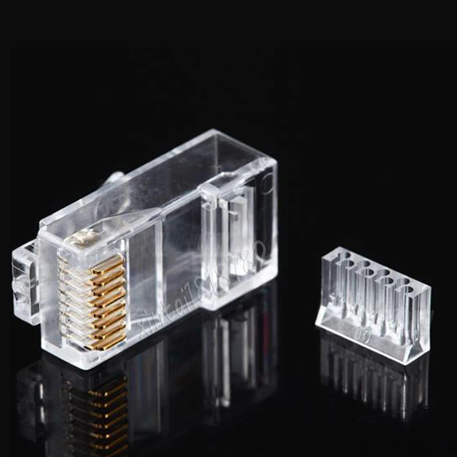 rg45 ethernet cable connector rj45 plug cat6 network rg rj 45 8p8c modular cat 6 utp unshielded jack gold plated 50pcs