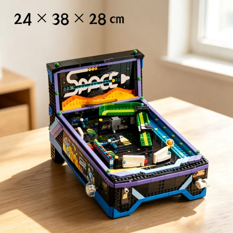 New Arrival 2274PCS Model Arcade Pinball Machine Building Blocks Arcade Game Suitable for Adults and Collectors Assemble Gift