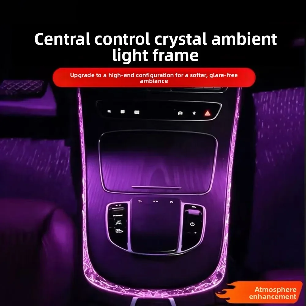 Central Control Crystal Texture Ambient Trim Frame For Mercedes Benz W213 S213 C238 A238 E Class 2016 2023 Interior Parts