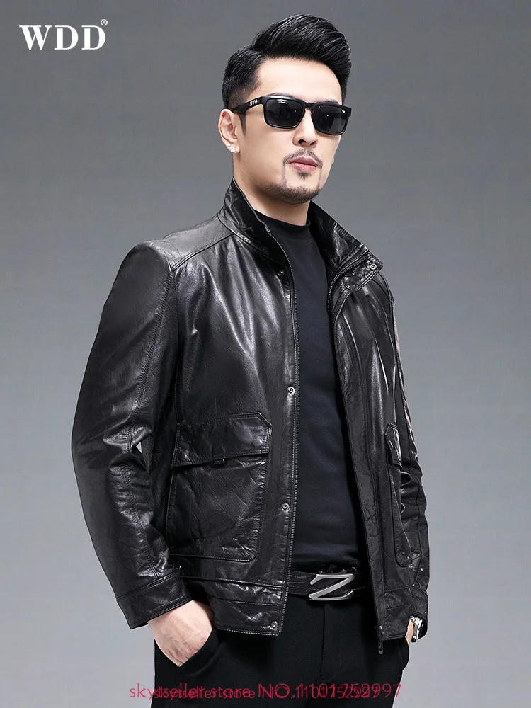 

High Quality Genuine Leather Jacket Men sheepskin coat Mens business casual Jacket
