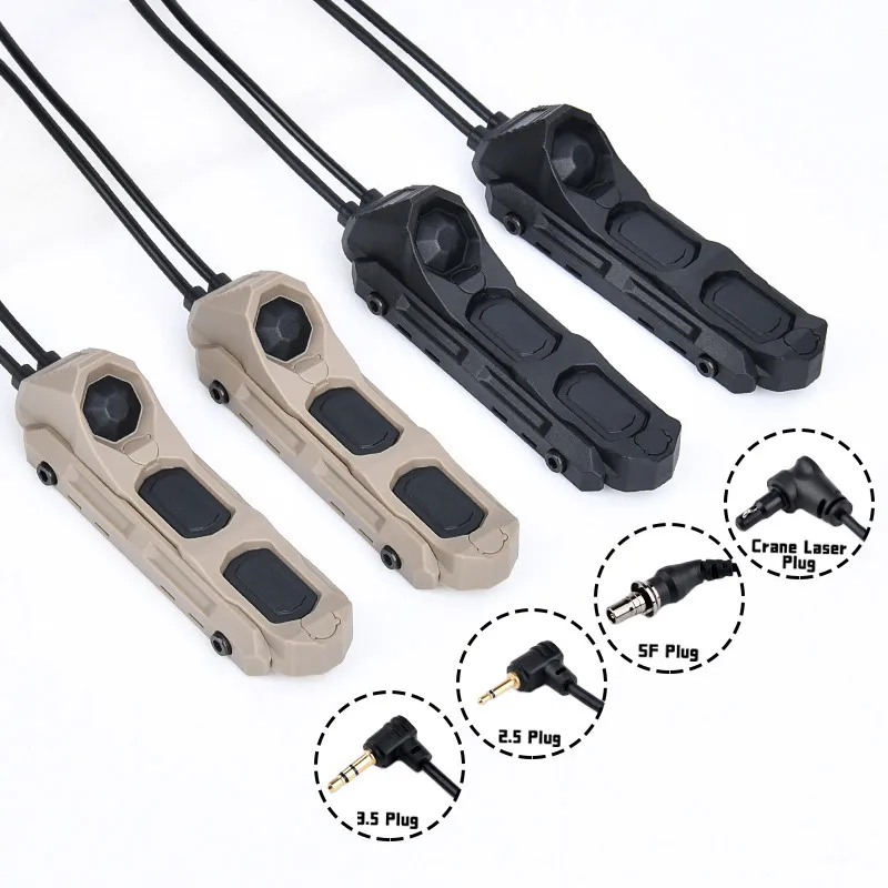 AXON Dual Function Remote Wire Control Pressure Switch For SF Flashlight 2.5 3.5 Crane Plug MLOK KEYMOD Tactical Hunting Laser