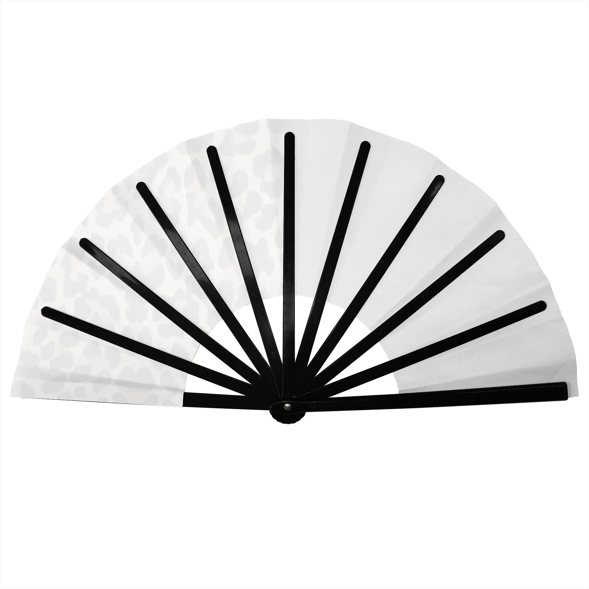 Leopard Print Colorful Folding Hand Fan Personalized  Polyester Fabric Fan Funny Summer Accessory Decorative Fans