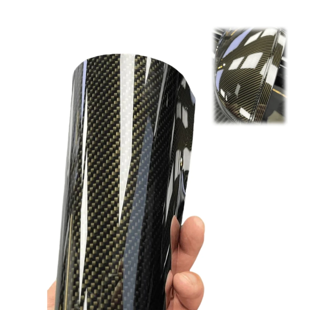 

1.52*17 M 9D Ceramic Carbon Fiber Wrapping High Glossy Black Exterior Decoration Carbon Fiber Vinyl Film