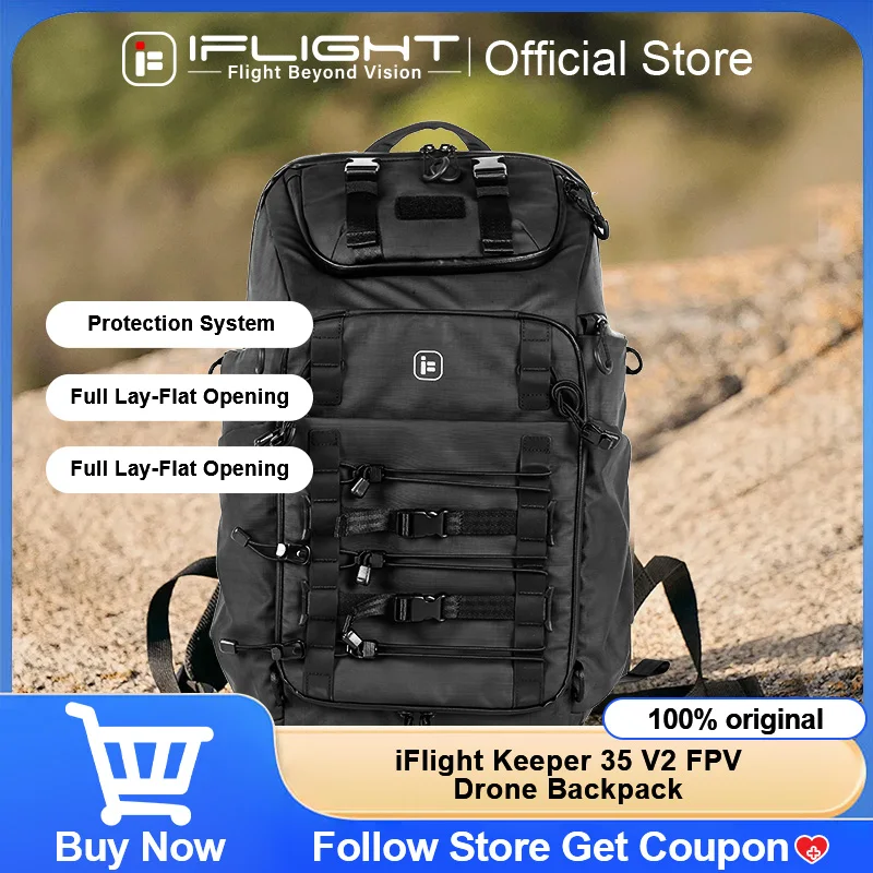 

IFlight Keeper 35 V2 FPV Drone Backpack 38*22*54cm 35L Large Capacity Full Lay-Flat Opening FPV Drone Storage Supplies