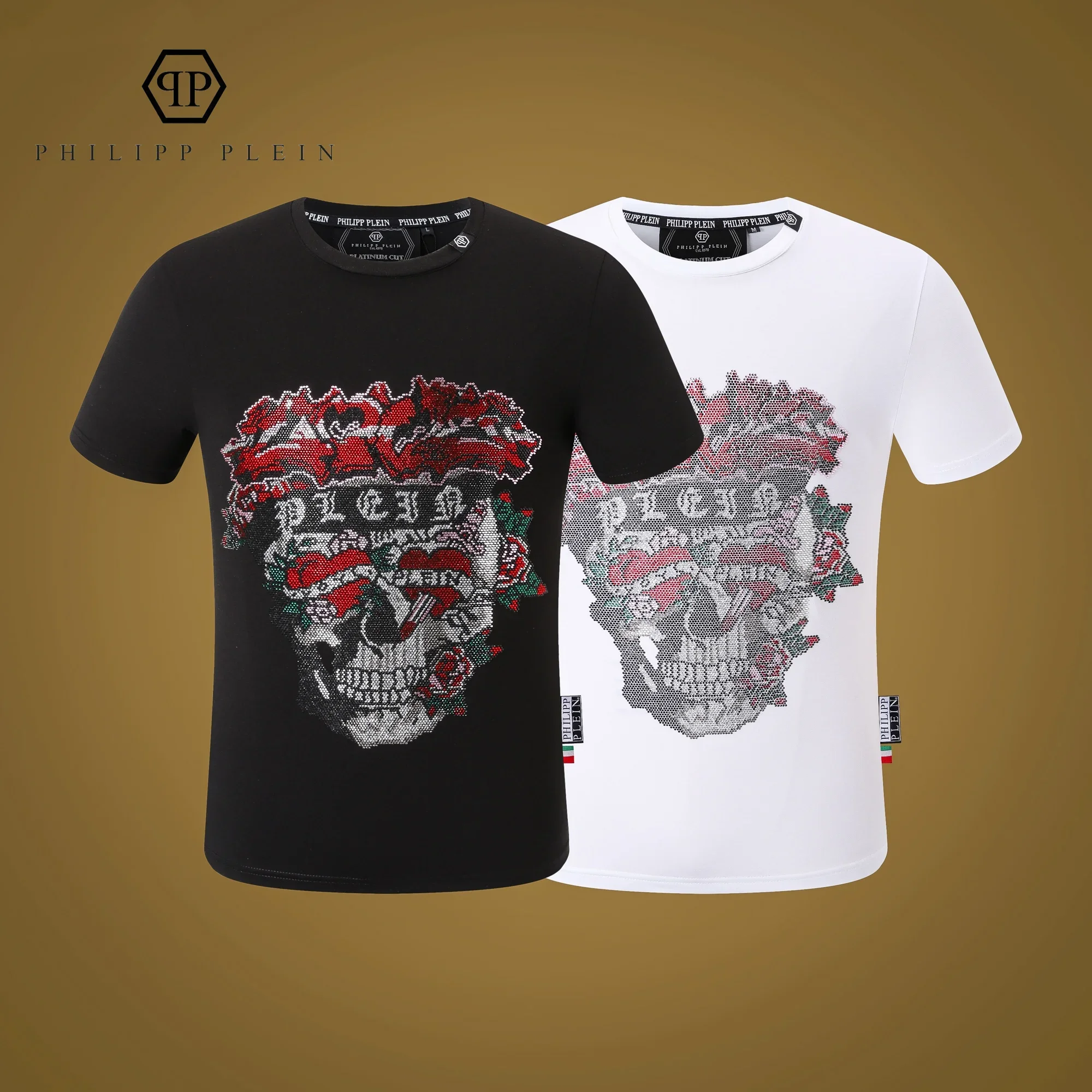 Strass Marken Designer Herren Philipp Plein New Classic Trend Fashion Sports Luxury Summer shirt Classic Diamond Collection