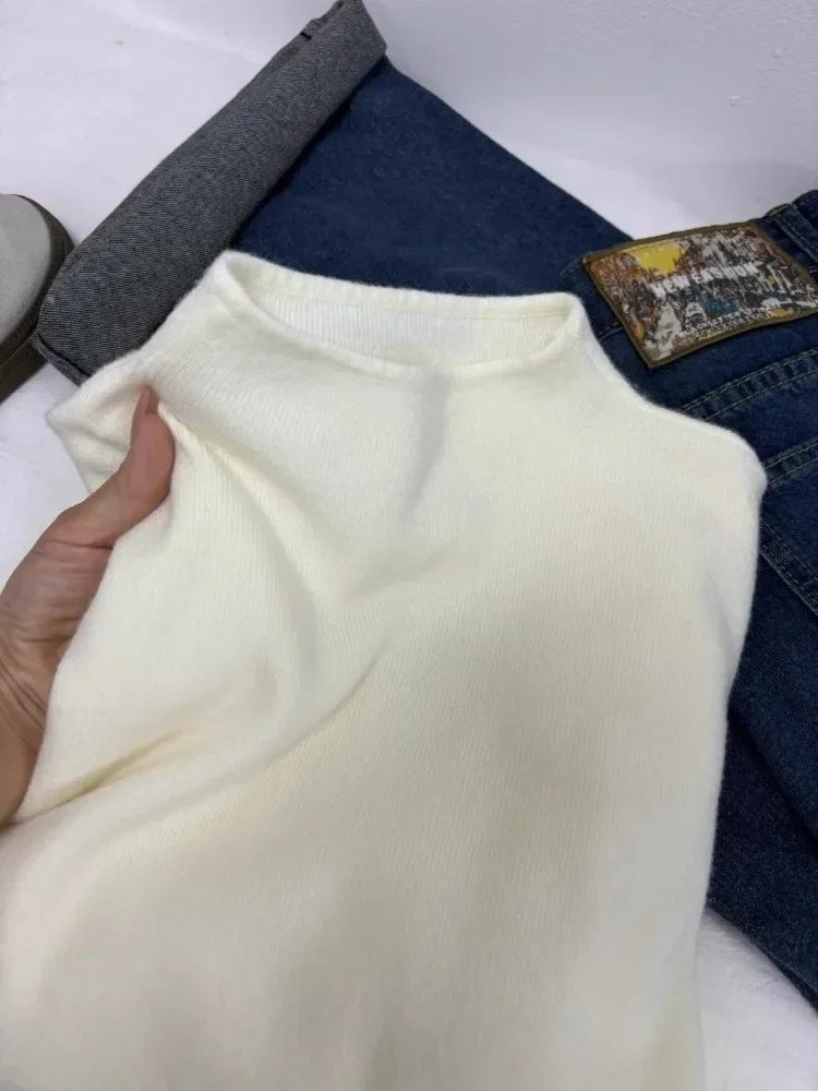 Women Long Sleeve Turtleneck Elegant Sweater Fall Korean Style Knitted Top Fashion Winter Casual Solid Color Casual Knitwear