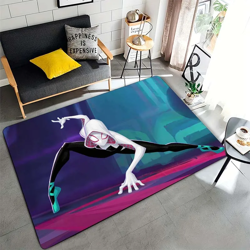 

10 Sizes Marvel Spider Gwen Woman Printing Carpet for Living Room Bedroom Kid's Room Home Decor Area Rug Non-slip Mat Sofa Mat