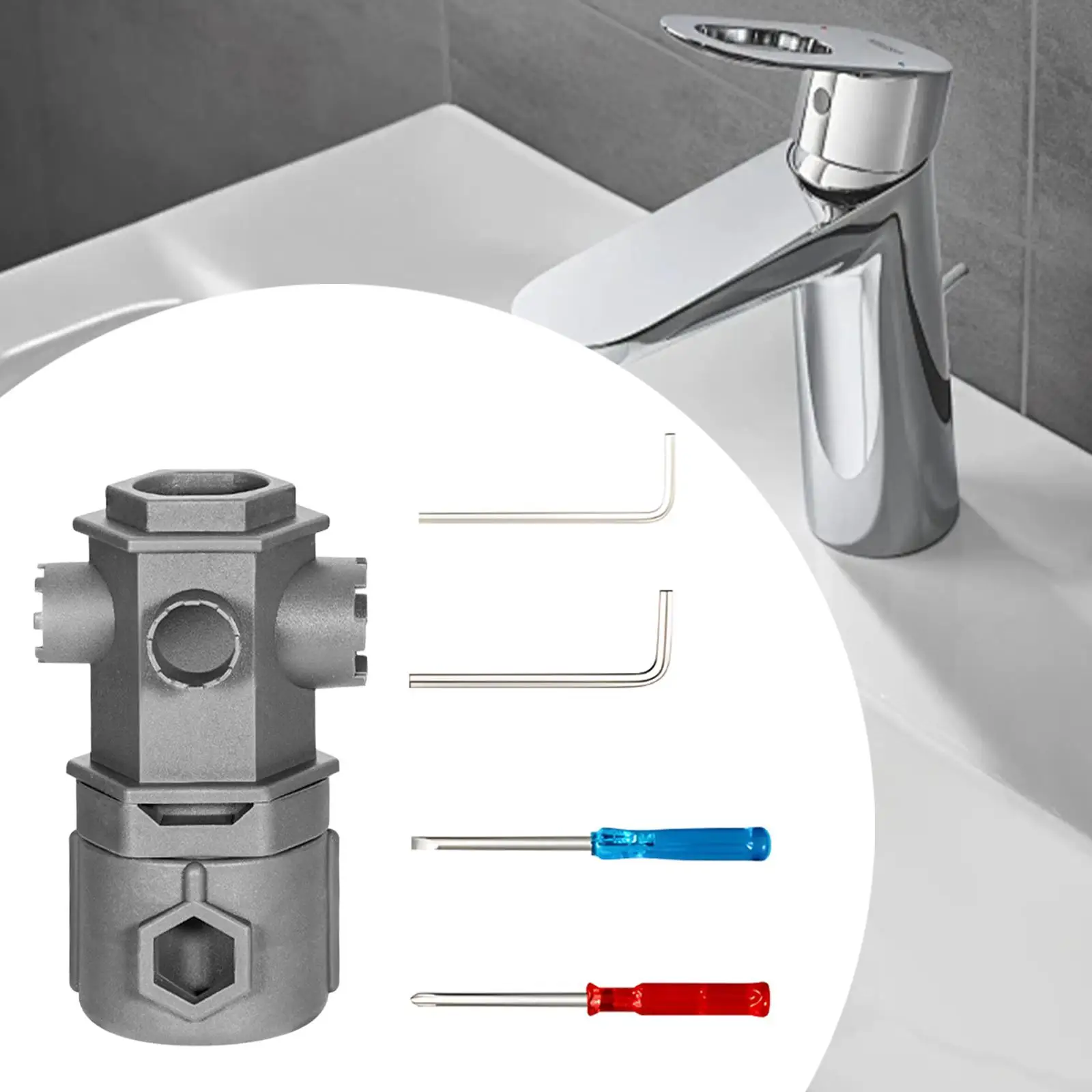 Faucet Wrench Repair Basin Wrench under Sink Wrench for Home Restaurant Kitchen Sink