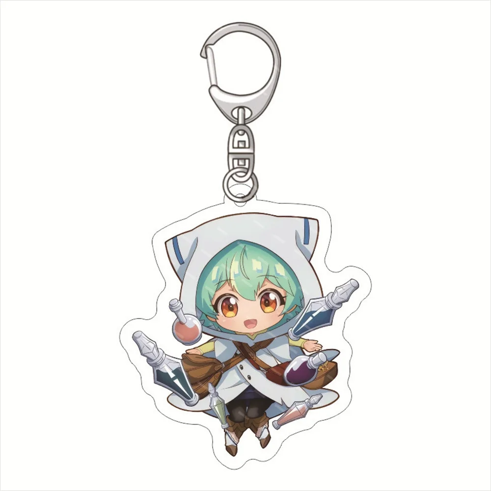 Anime Weaker Tamer Started the Garbage Picking Trip Keychain Cartoon Cute Solo Leveling Acrylic Figures Bag Pendant Car Keyring