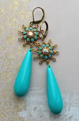 Cross-border New Earrings Hot Sale Simple and Exquisite Golden Water Drop Earrings First Jewelry Women's Earrings